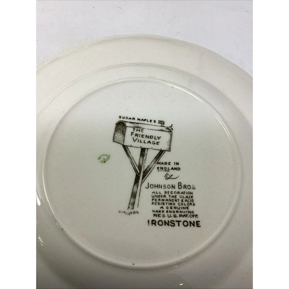 Vintage 4 Johnson Bros Plates Friendly Village Sugar Maples Bread & Butter 6